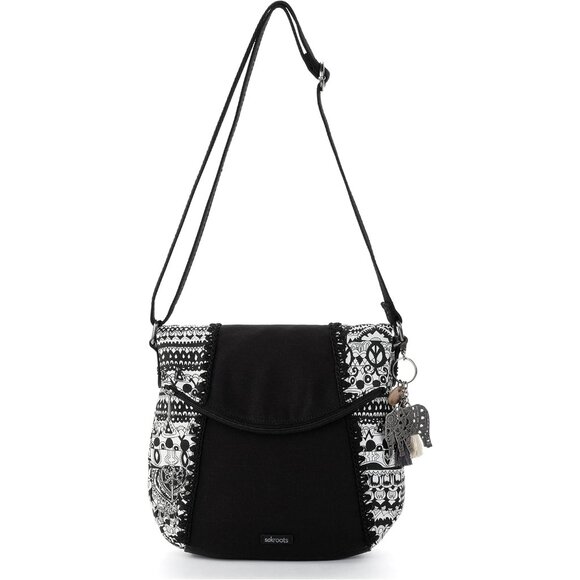 Women's Cotton Recycled Plastic Water Bottle Crossbody Bag Large Eco-Friendly - Picture 5 of 7